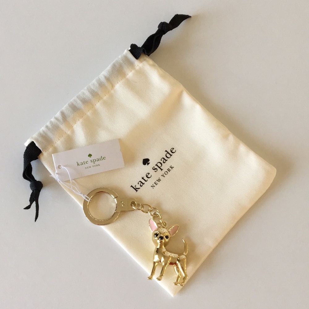 Kate Spade Chihuahua Dog Key Fob Keyring - Picture 6 of 8